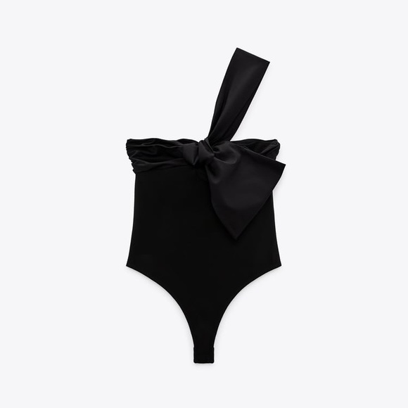 ASYMMETRICAL NECKLINE BODYSUIT - Picture 8 of 10